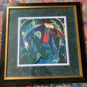 Barbara Wood "High Heels" Serio lithograph, Framed Figurative Art, COA 30" x 30"